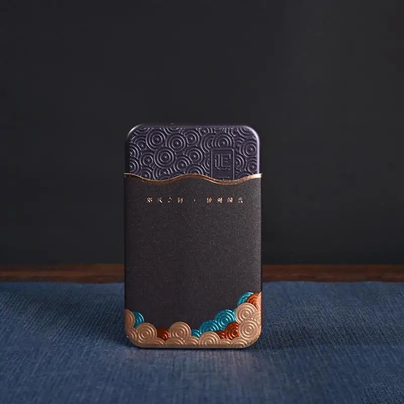 Wavy Pattern Metal Tea Storage Tin – Airtight Portable Canister