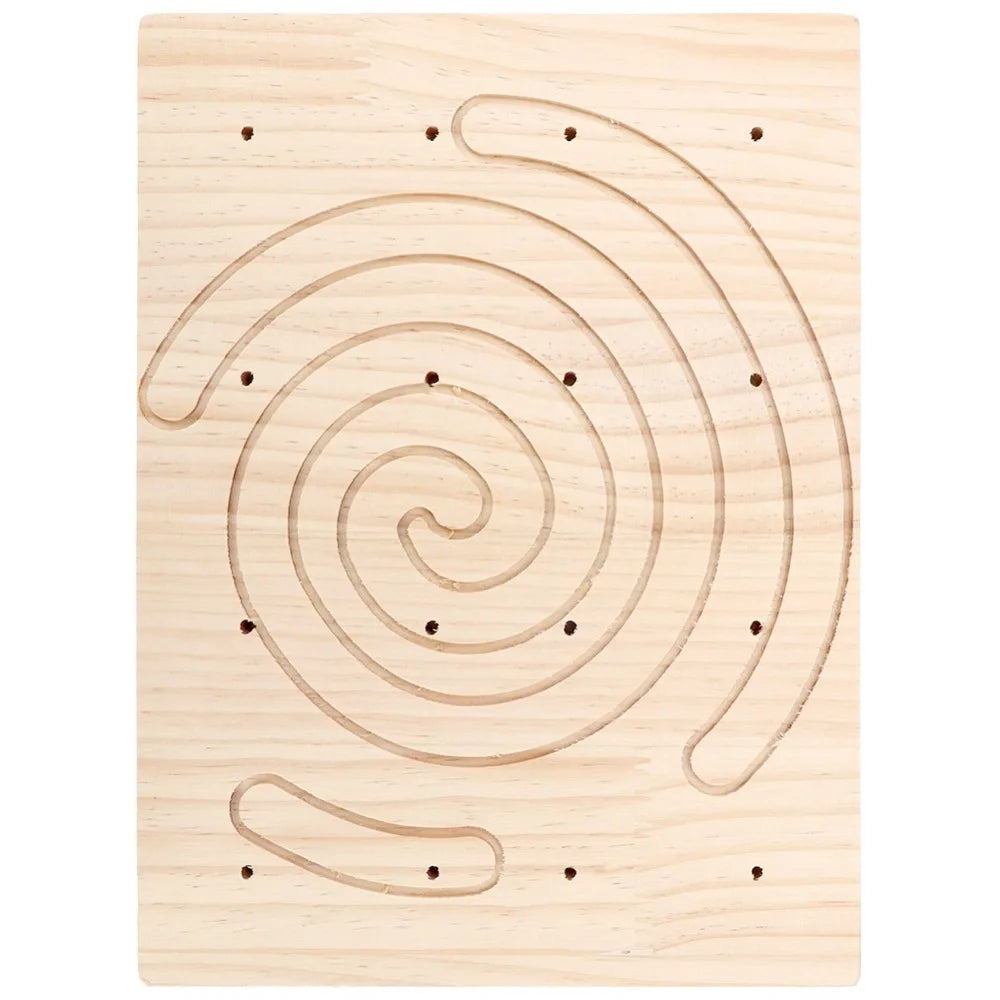 Wooden Pet Scratching Board – Spiral Groove Cage Accessory
