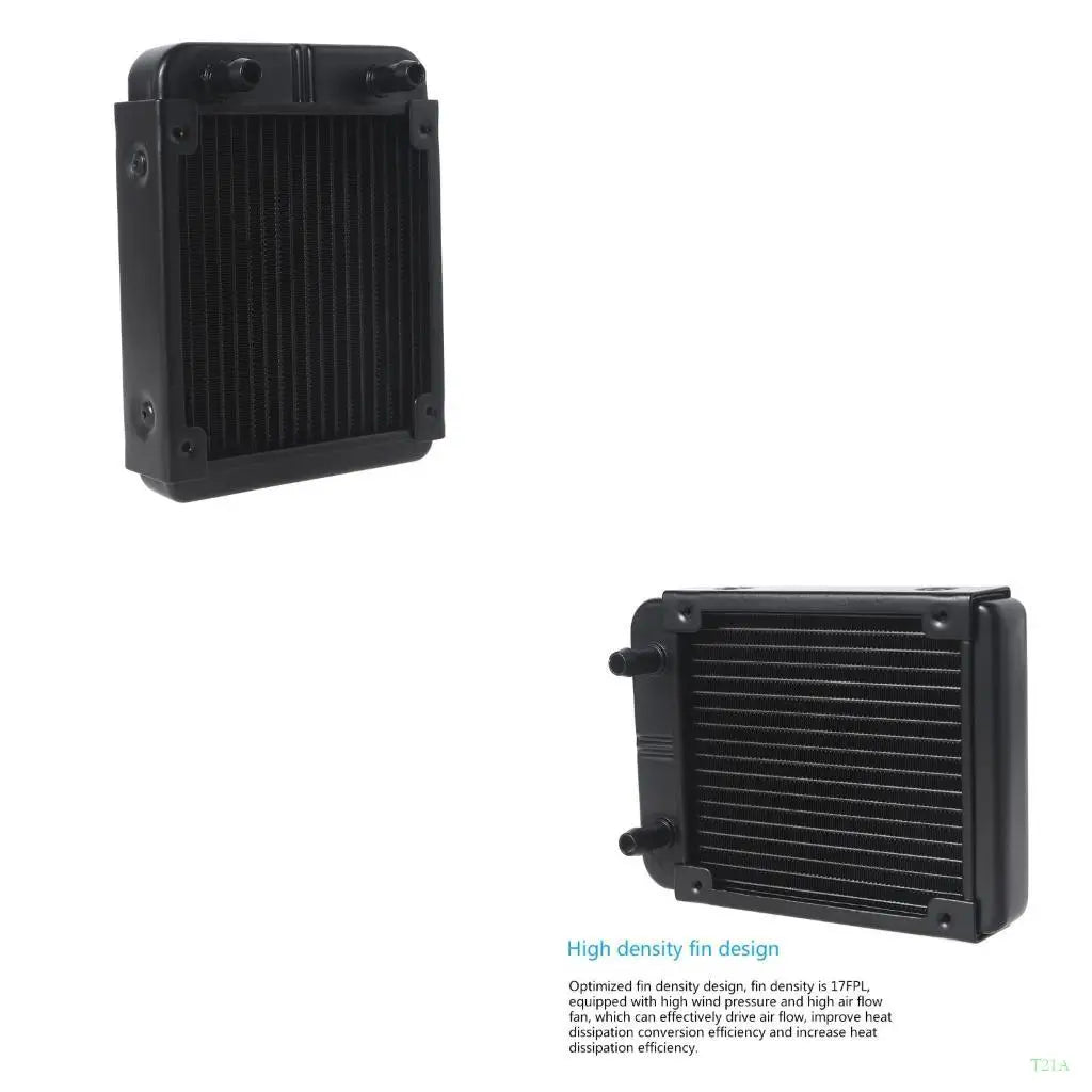 T21A Aluminum CPU Water Cooling Radiator 18 Tubes 1/4" Thread