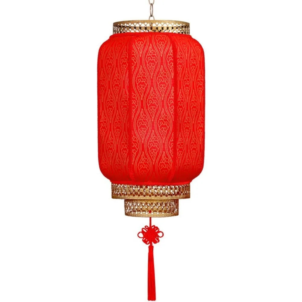 Antiqued Waterproof Red Chinese Lantern | New Year Décor