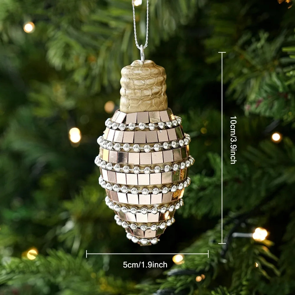 Mirror Disco Ball Christmas Ornament – Hanging Pendant Decor