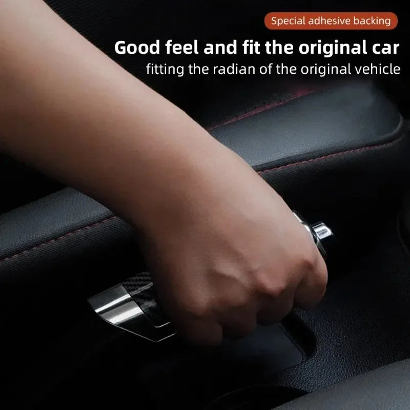 Universal Car Handbrake Cover – Carbon Fiber & Wood ABS