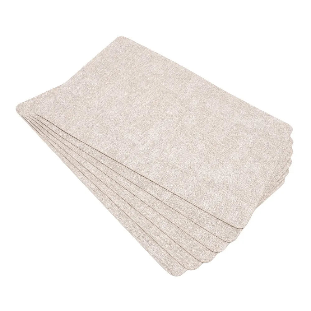 6-Piece Faux Leather Placemats – Waterproof & Heat Resistant