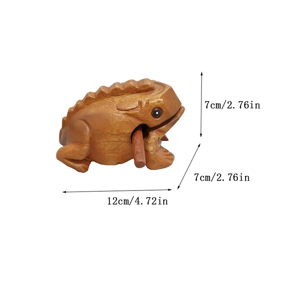 Wooden Frog Guiro Rasp – Handcrafted Percussion Instrument & Décor