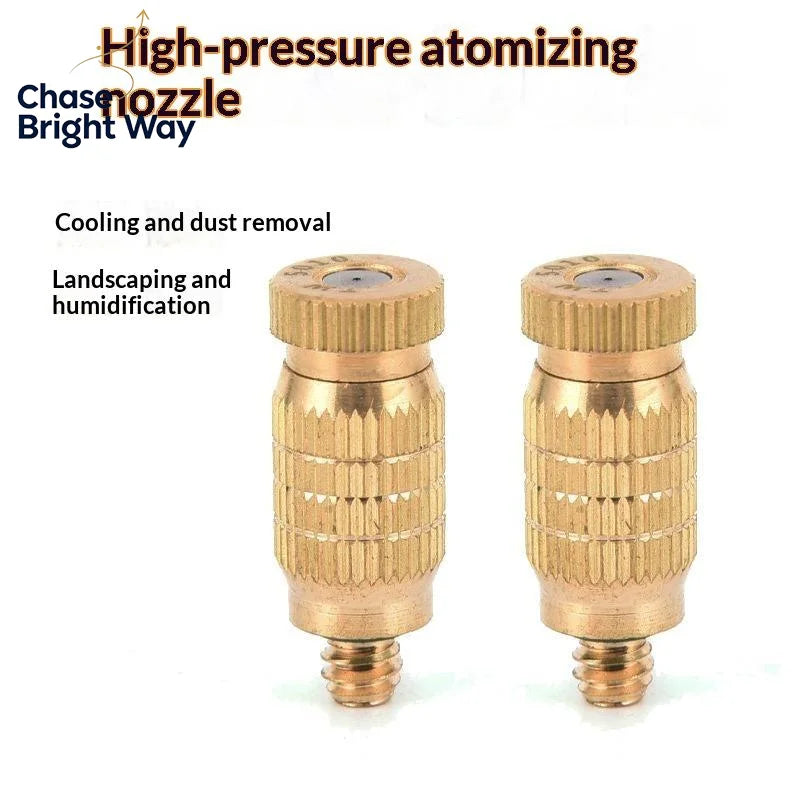 High Pressure Brass Misting Nozzle – Anti-Drip Fogging Spray Head