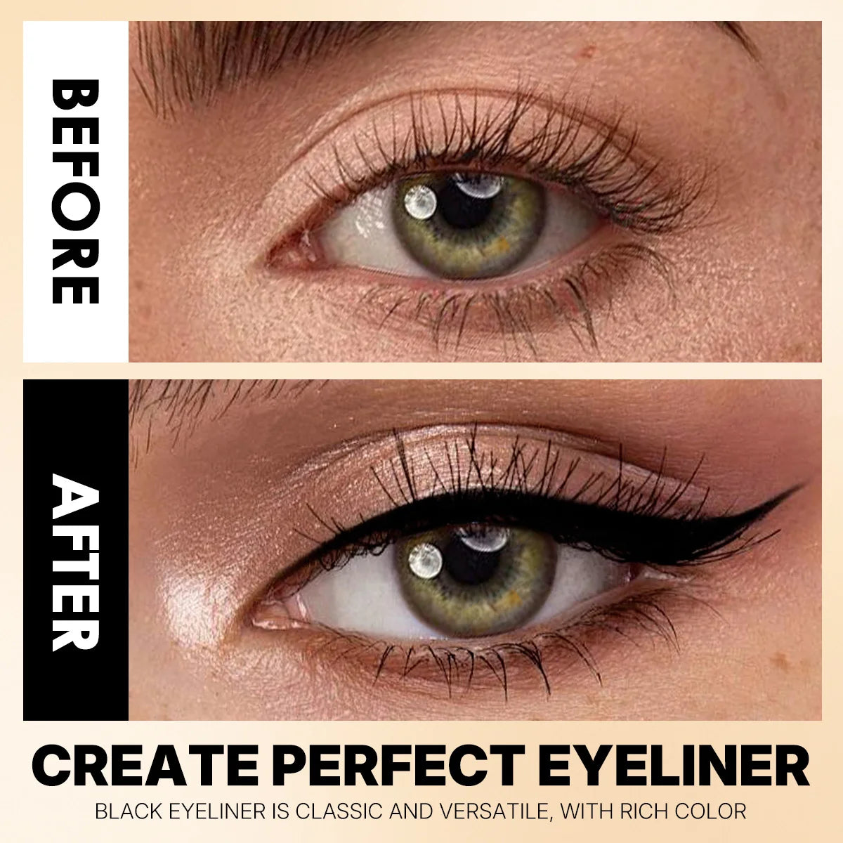 Black Halloween Makeup Set – Waterproof Lipstick, Eyeliner & Pen