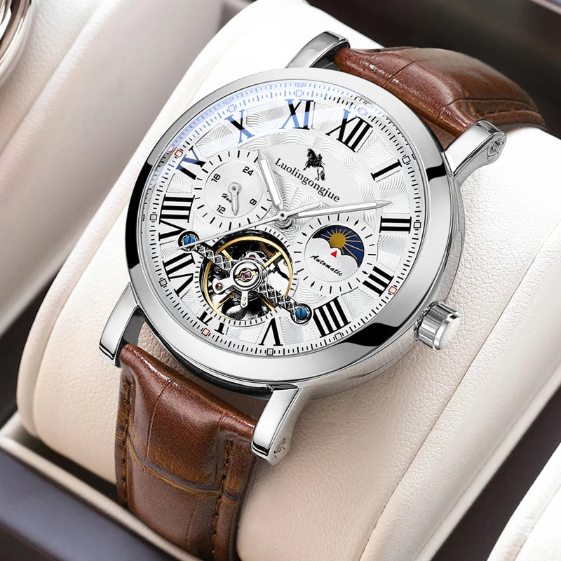 Tourbillon Skeleton Automatic Mechanical Watch for Men
