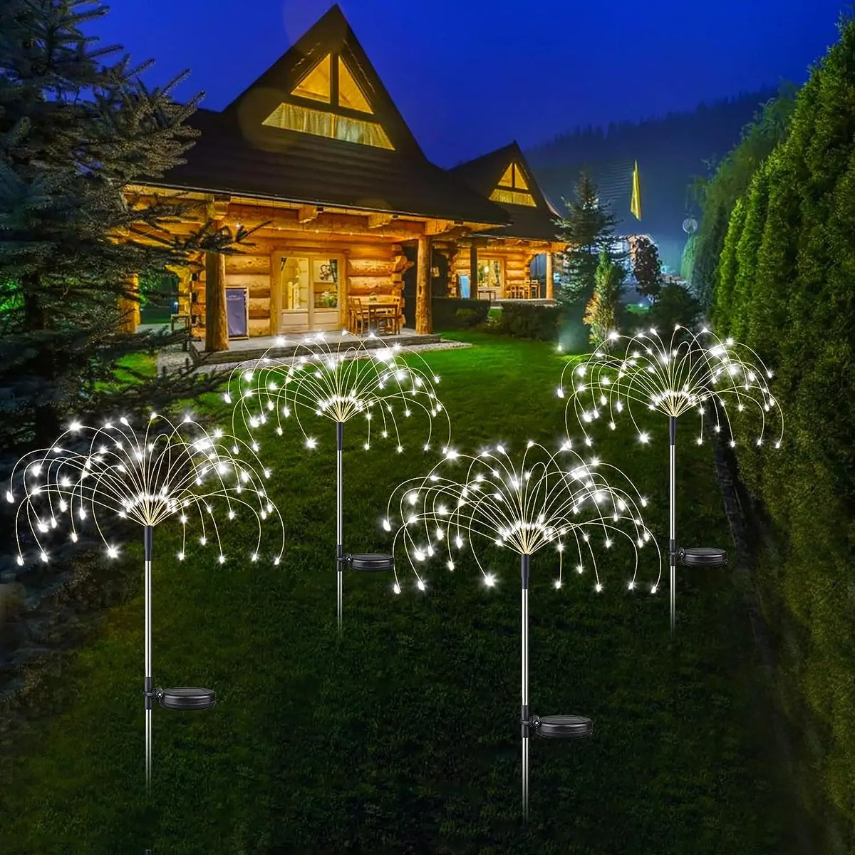 Solar Firework Fairy Lights – 200 LED, 8 Modes, IP65 Outdoor