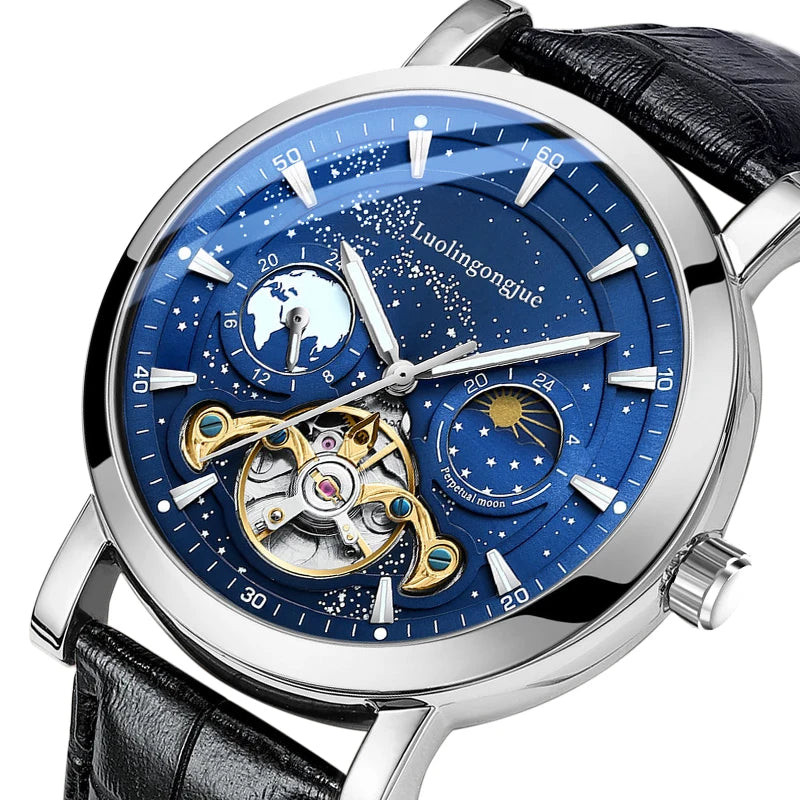Tourbillon Skeleton Automatic Mechanical Watch for Men | Luxury