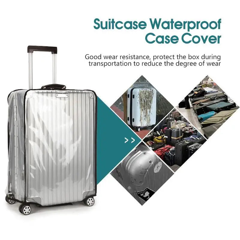 Transparent PVC Luggage Cover | Waterproof 20–30 Inch Suitcase