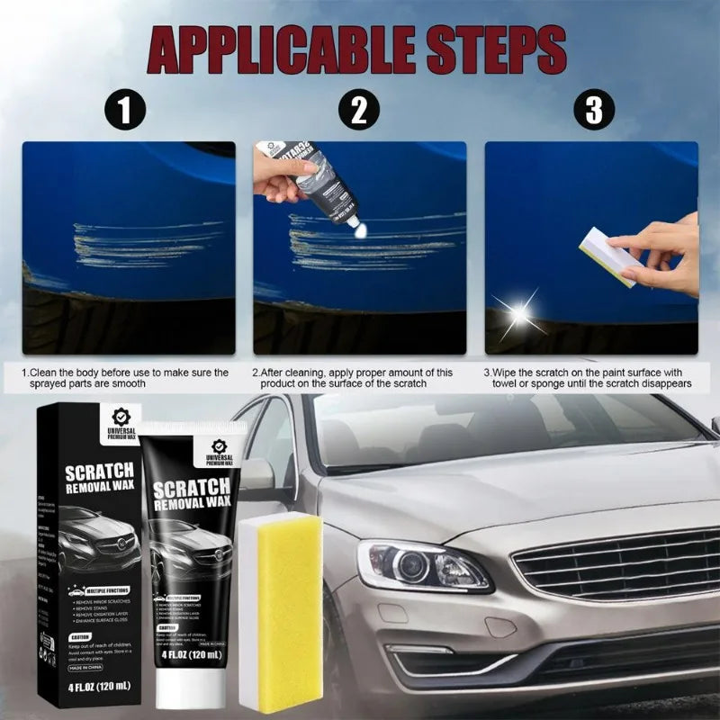 SAMMY 120ml Car Scratch Remover Wax & Polishing Compound Kit