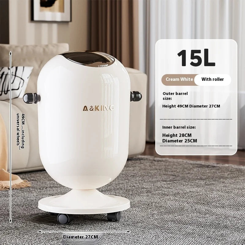 Touch-Free 12L Trash Can – Floating Lid Waste Bin | SAMMY