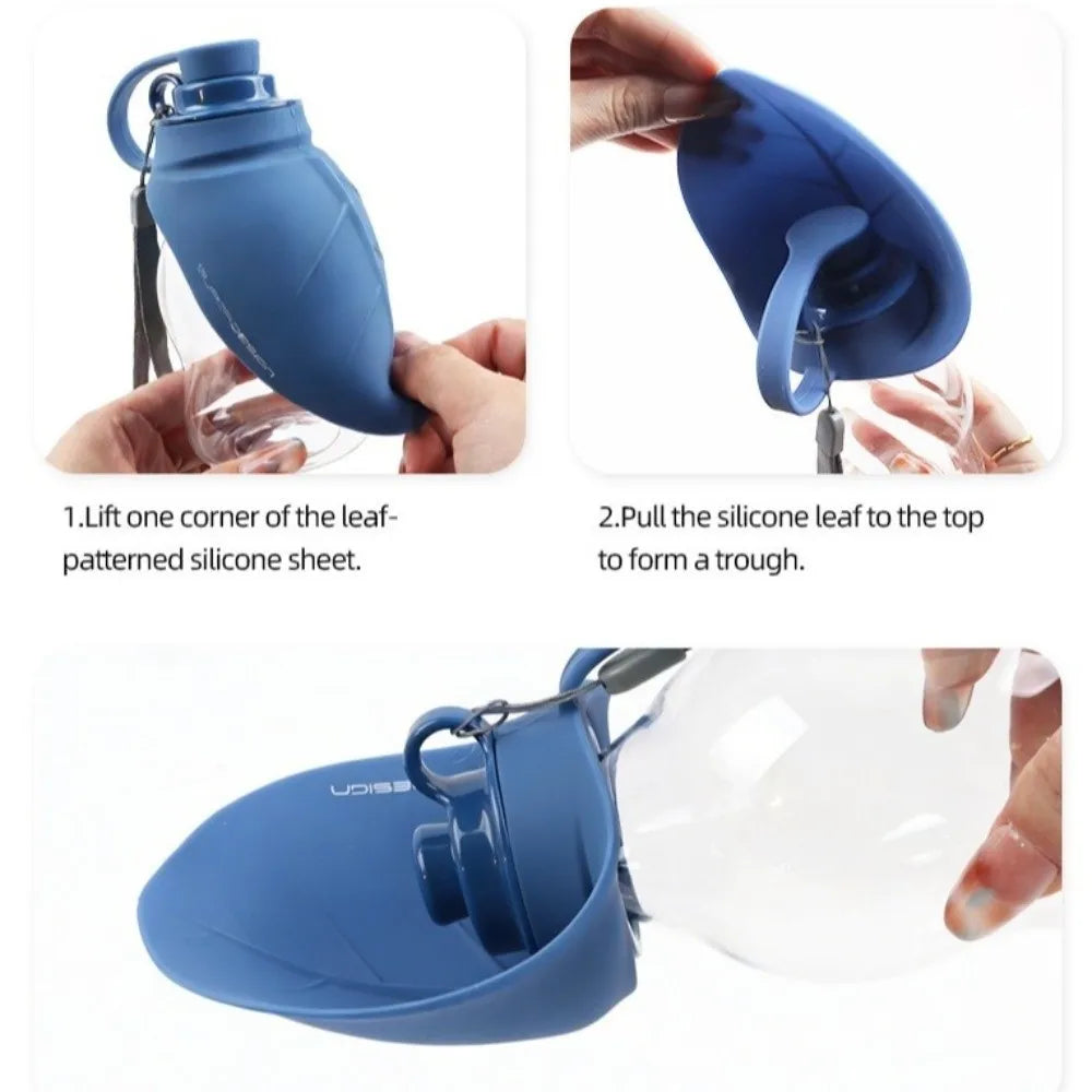 SAMMY 2-in-1 Foldable Dog Water Bottle 300ml – Travel Pet Cup