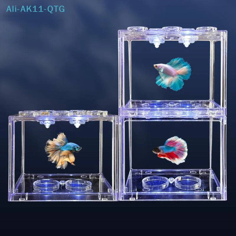 Mini Acrylic Betta Fish Tank with Filtration – Desktop Aquarium