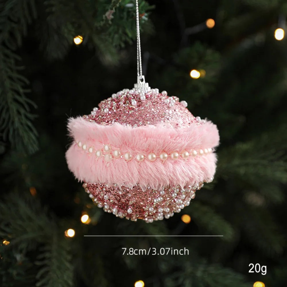 Pink Petal Foam Christmas Ball Ornament – DIY Xmas Hanging