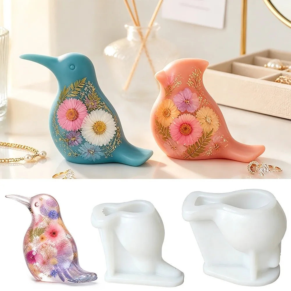 3D Bird Silicone Mold – DIY Candle Resin Soap Casting Mould