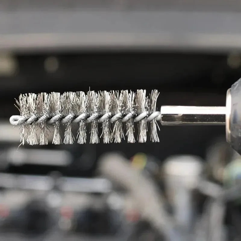 Stainless Steel Drill Cleaning Brush Set – 6 Sizes 8–19mm