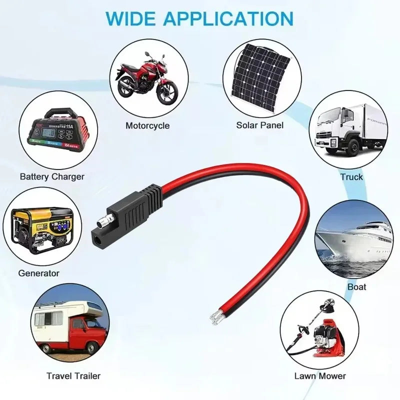 SAE Extension Cable – Solar Panel & Battery Quick Connector