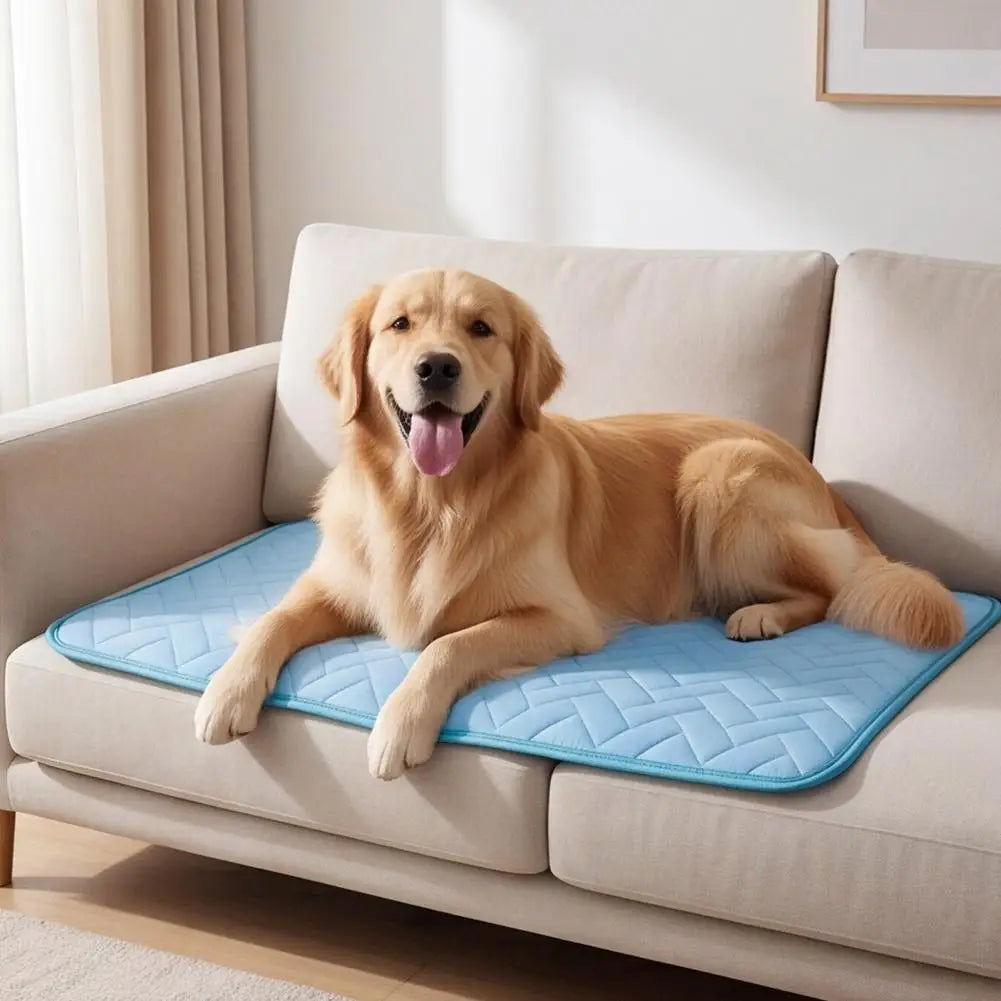 Summer Pet Cooling Mat – Ice Silk Washable Dog & Cat Pad