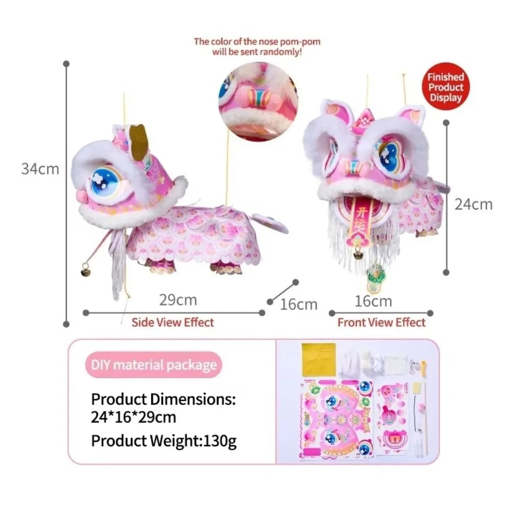DIY Lion Dance Lantern Kit – New Year Hanging Ornament & Tassel