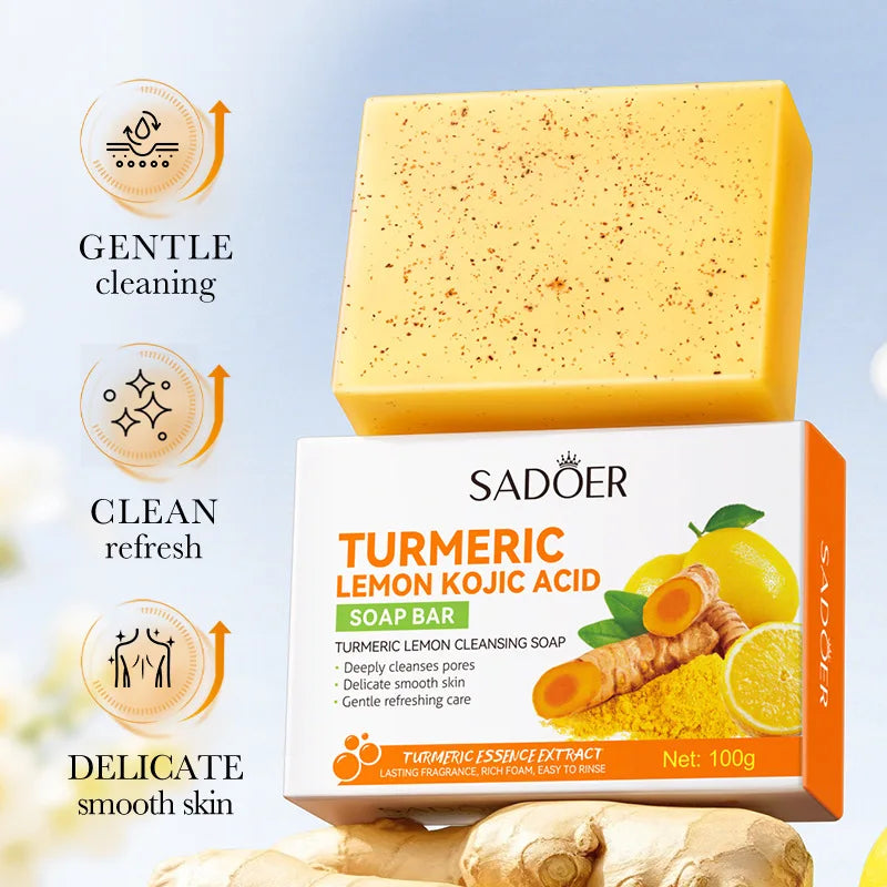 SADOER Turmeric Facial Soap – Cleansing & Moisturizing Bar