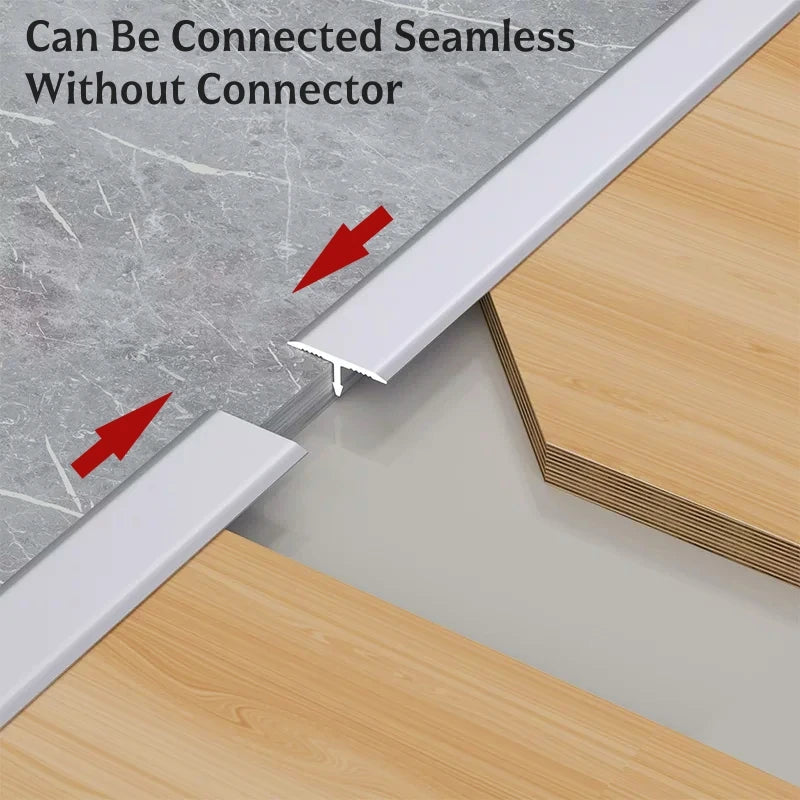 T-Shape Aluminum Floor Transition Strip | Tile Gap Edge Profile