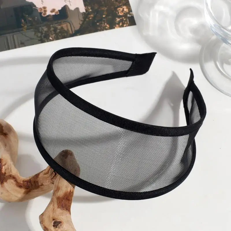 Wide Breathable Mesh Headband – Non-Slip Soft Lightweight Wrap