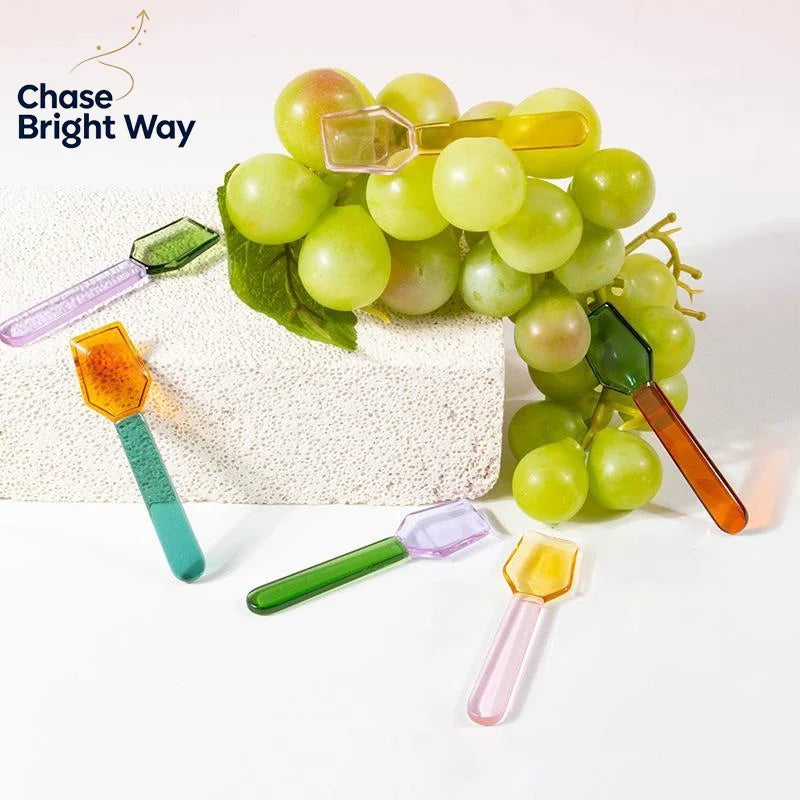 Colorful Borosilicate Glass Dessert Spoon – Short Handle Gift