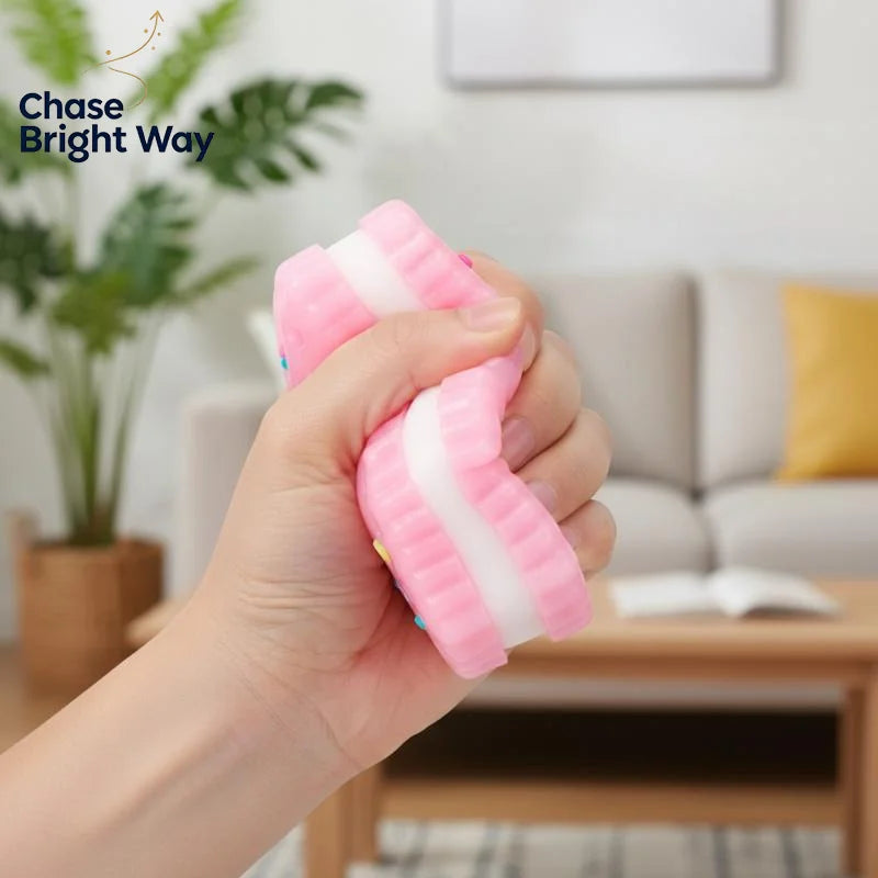 Ice Cream Sandwich Squishy Fidget Toy – Soft Squeeze Sensory