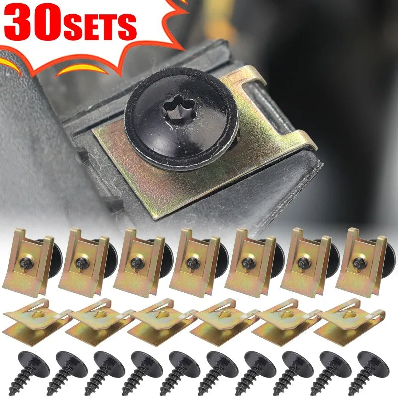 VW Audi SEAT Torx Screw Undertray Retainer Clips – 10-Set Pack