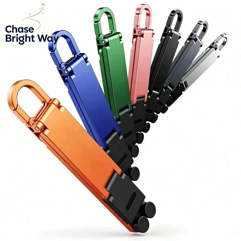 Mini Foldable Keychain Phone Stand – Multi-Angle Holder