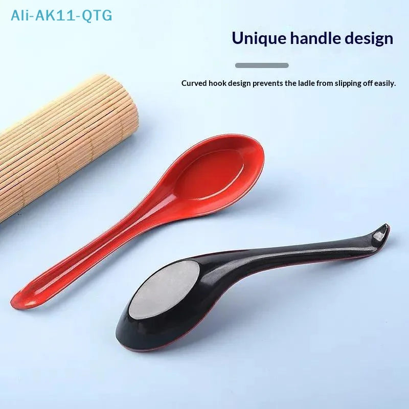 Japanese Melamine Ramen Soup Spoons 2-Pack | Long Handle