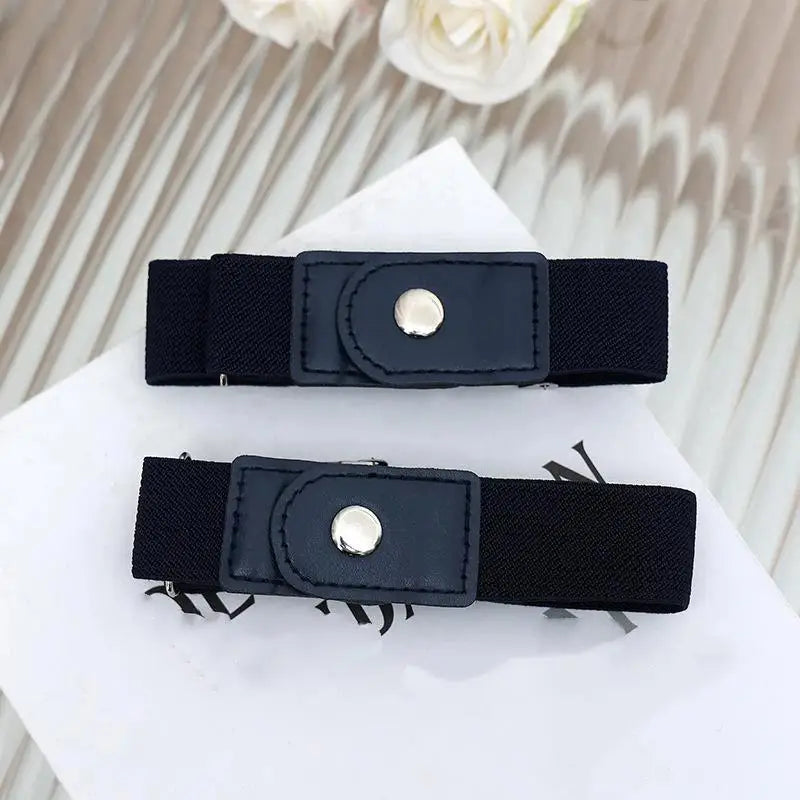 2-Pack No Buckle Elastic Stretch Belt – Unisex Adjustable Waist