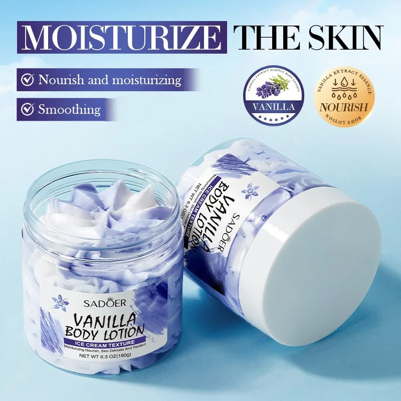 Vanilla Body Lotion with Plant Squalane – Ice Cream Texture