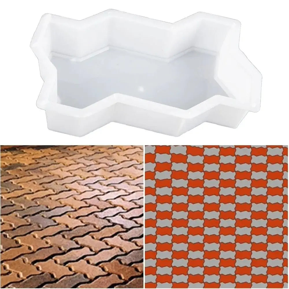 Waves Reusable Concrete Stepping Stone Path Maker Mold