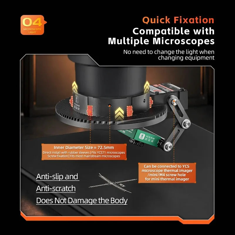 YCS Flying Saucer Plus Microscope Ring Light 280 LED 45000 Lux
