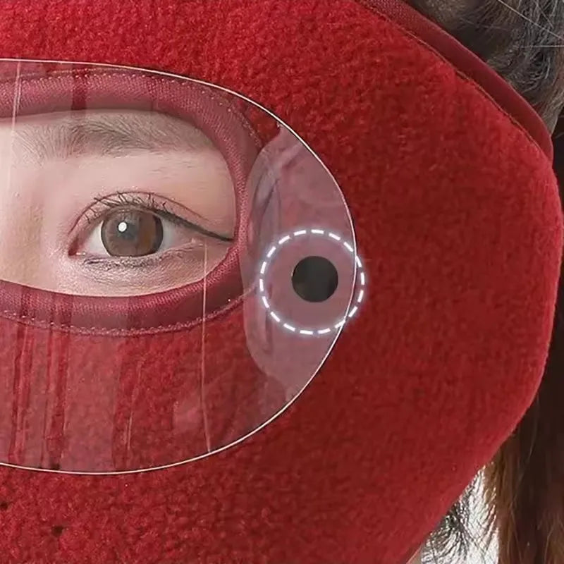 Winter Fleece Balaclava with Anti-Fog HD Goggles | Cycling Cap