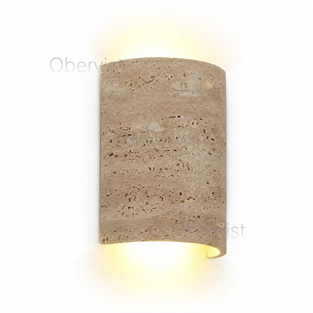 Wabi Sabi Yellow Travertine LED Wall Sconce – Natural Stone Lamp