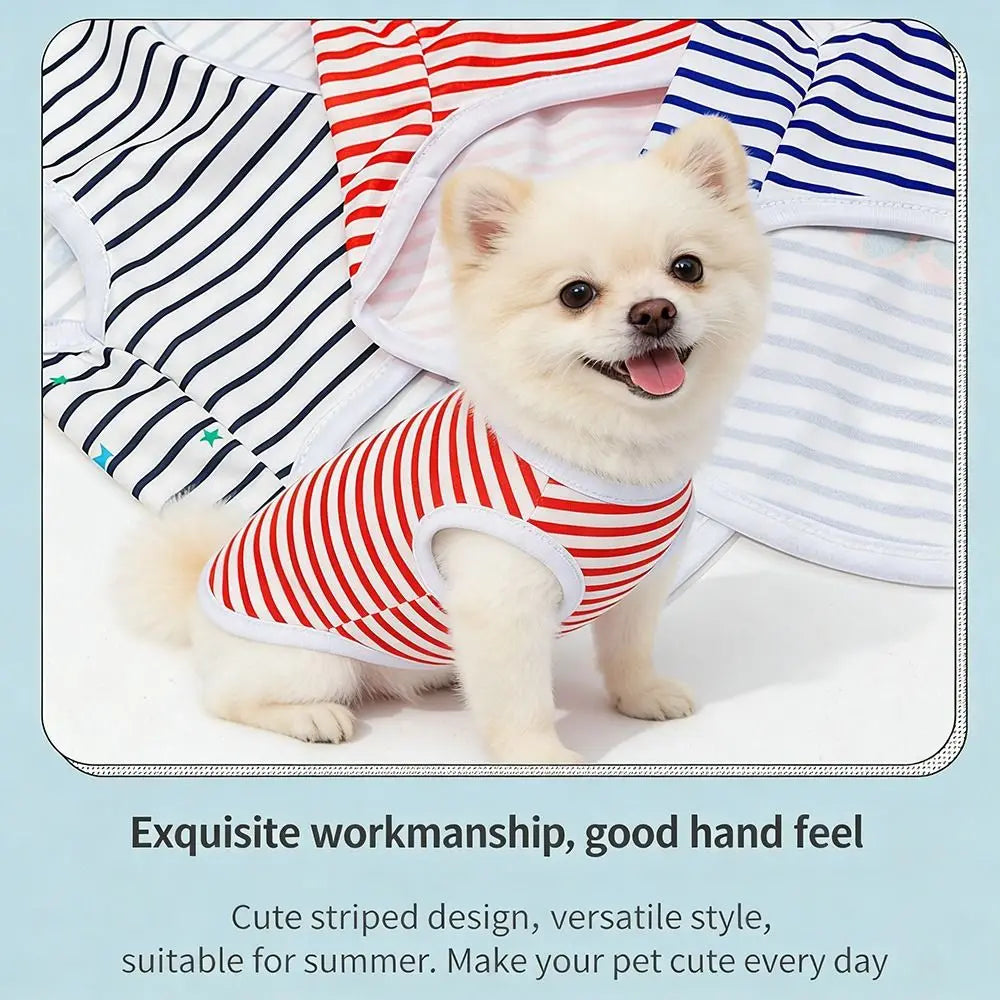 Cute Summer Dog Vest – Soft Breathable Sleeveless Pet T-Shirt