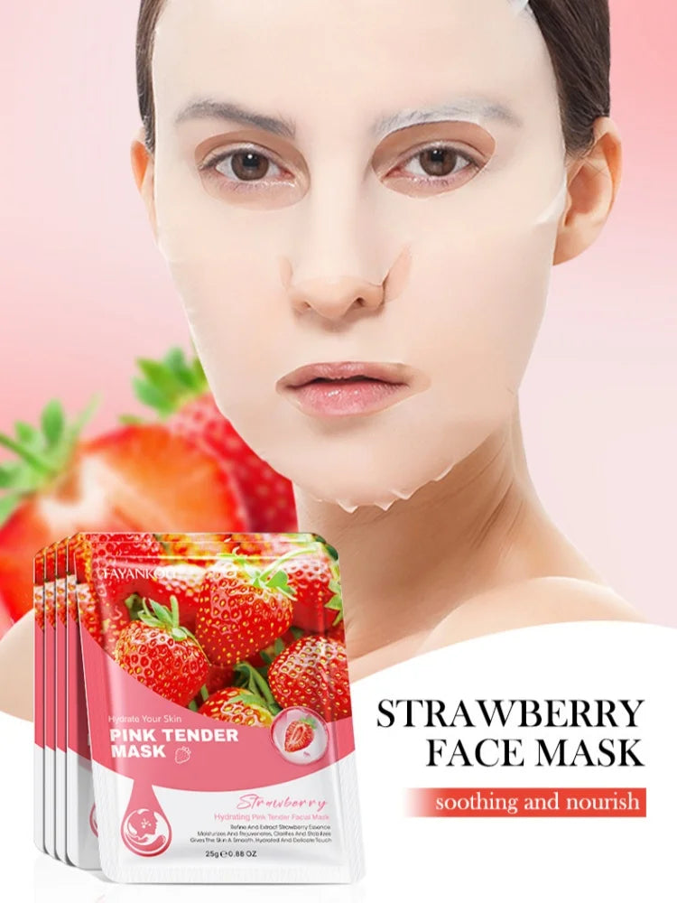 Strawberry Moisturizing Mud Face Mask – 9-Piece Hydrating Set