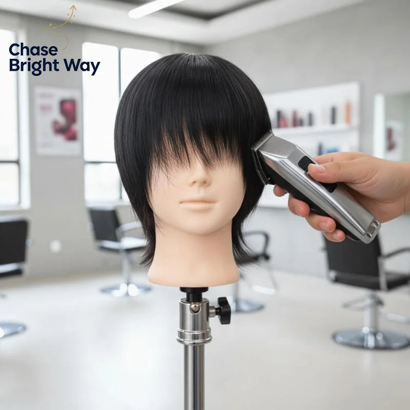 Real Human Hair Mannequin Head – Barber & Stylist Training