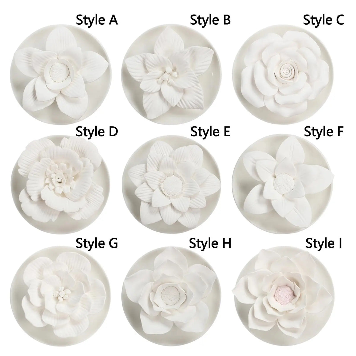 Porcelain Flower Passive Essential Oil Diffuser – Flameless