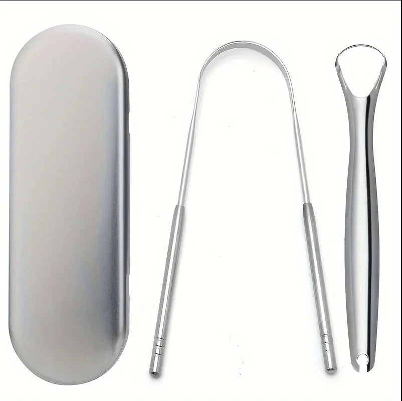 Stainless Steel Tongue Scraper – Home & Clinic Oral Care