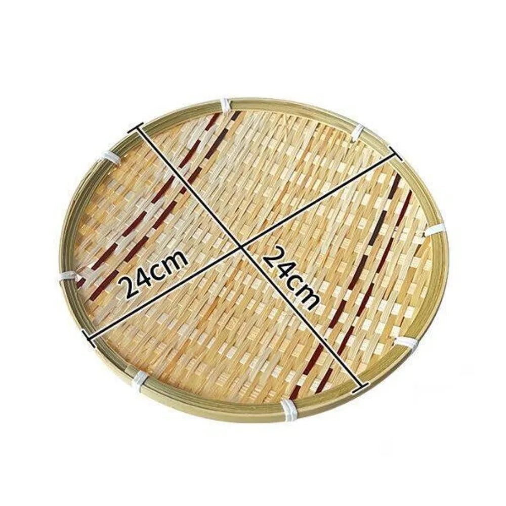 Handwoven Bamboo Basket – Bread, Fruit & Snack Serving Tray