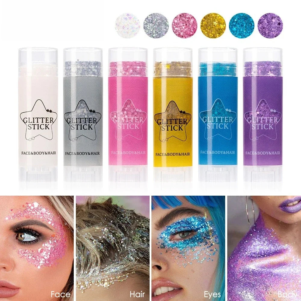 Sequin Glitter Gel Stick – Face, Body & Hair Stage Makeup
