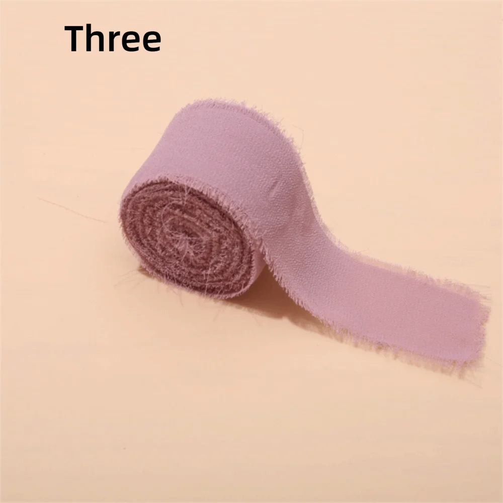 3-Roll Fringe Chiffon Ribbon – 5m DIY Wedding & Craft Décor