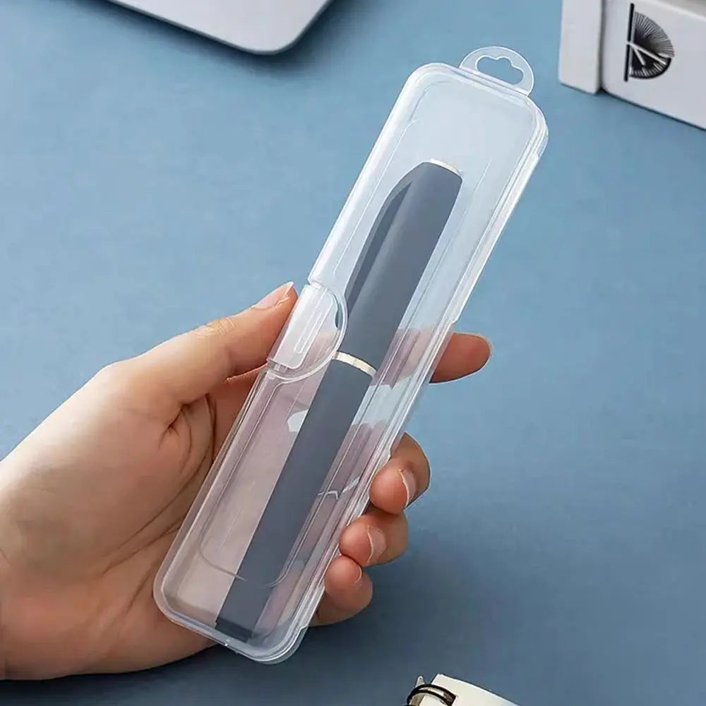 Transparent Makeup Brush & Pen Storage Box with Cover | 3 Sizes