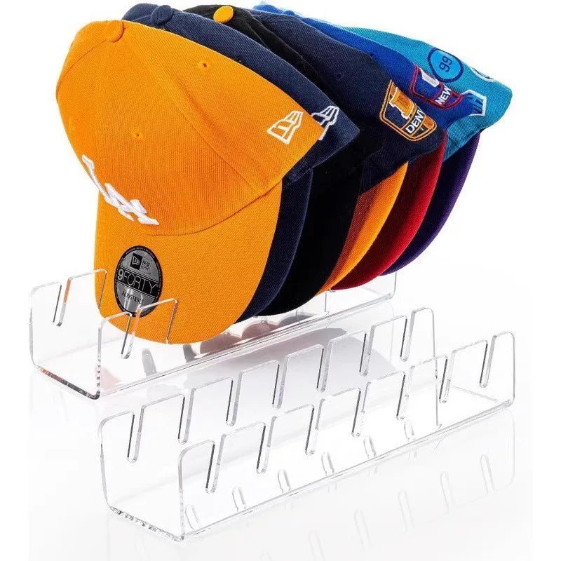 Plastic Hat Organizer Rack for Baseball & Peaked Caps