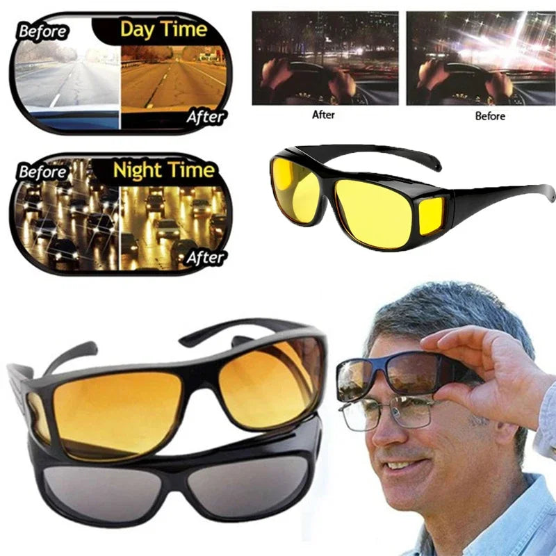 Anti-Glare Driving Sunglasses – Day & Night UV Protection