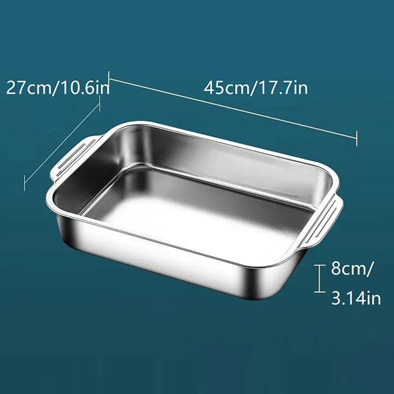 Stainless Steel Baking Pan with Lid – Deep Dish Cookware